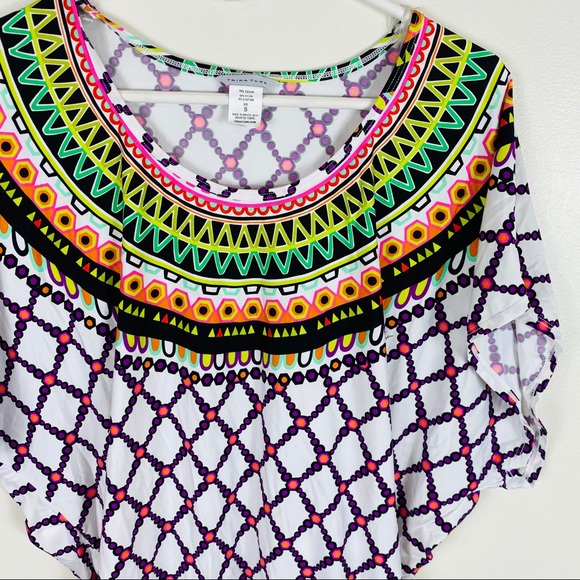 Trina Turk White Kon Tiki Swim Coverup Tunic - Picture 5 of 8